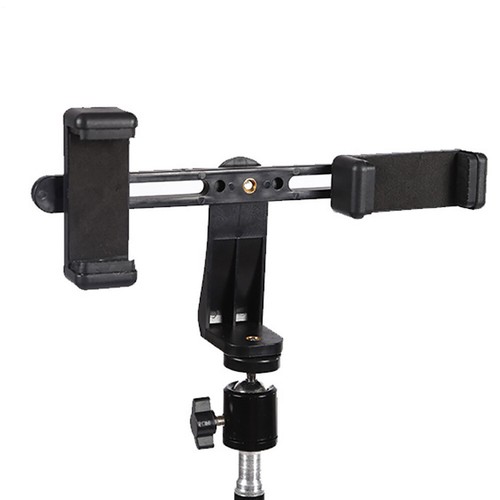 Dual Camera Phone Clip 360° Rotating Plastic Durable Mobile Phone Stand Holder - Photo 4 sur 11