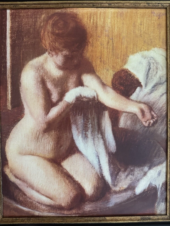 Impressão em tela Edgar Degas mulher em uma banheira 26x22 vintage - Imagem 2 de 4