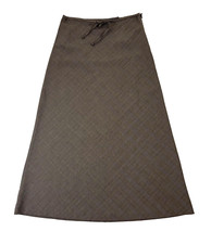 Old Navy Y2K Skirt Sz 4 Brown Tweed Drawstring Maxi A-line Grunge Preppy Modest