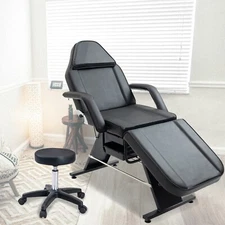 Massage Salon Tattoo Chair with Two Trays Esthetician Bed with Hydraulic Stool,M