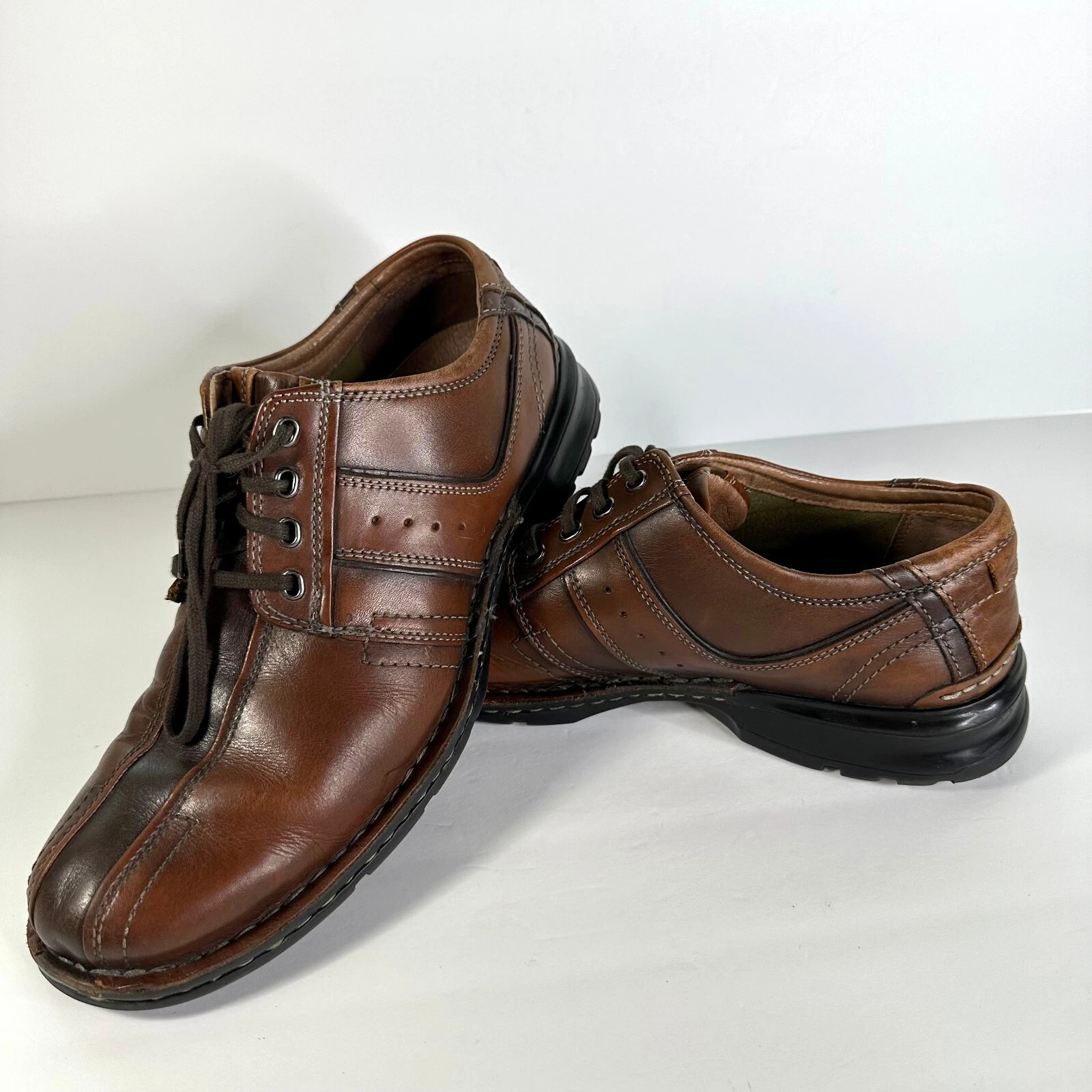 Scarpe uomo Clarks marroni bicolore stringate 13M