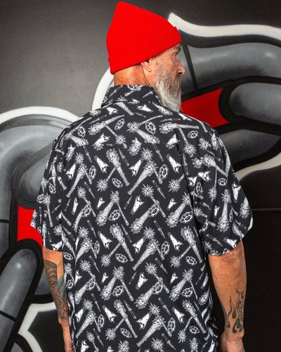 New Dixxon Flannel Co Mens Large The Darkest Short Sleeve Shirt Brass Knuckles - Picture 3 of 11