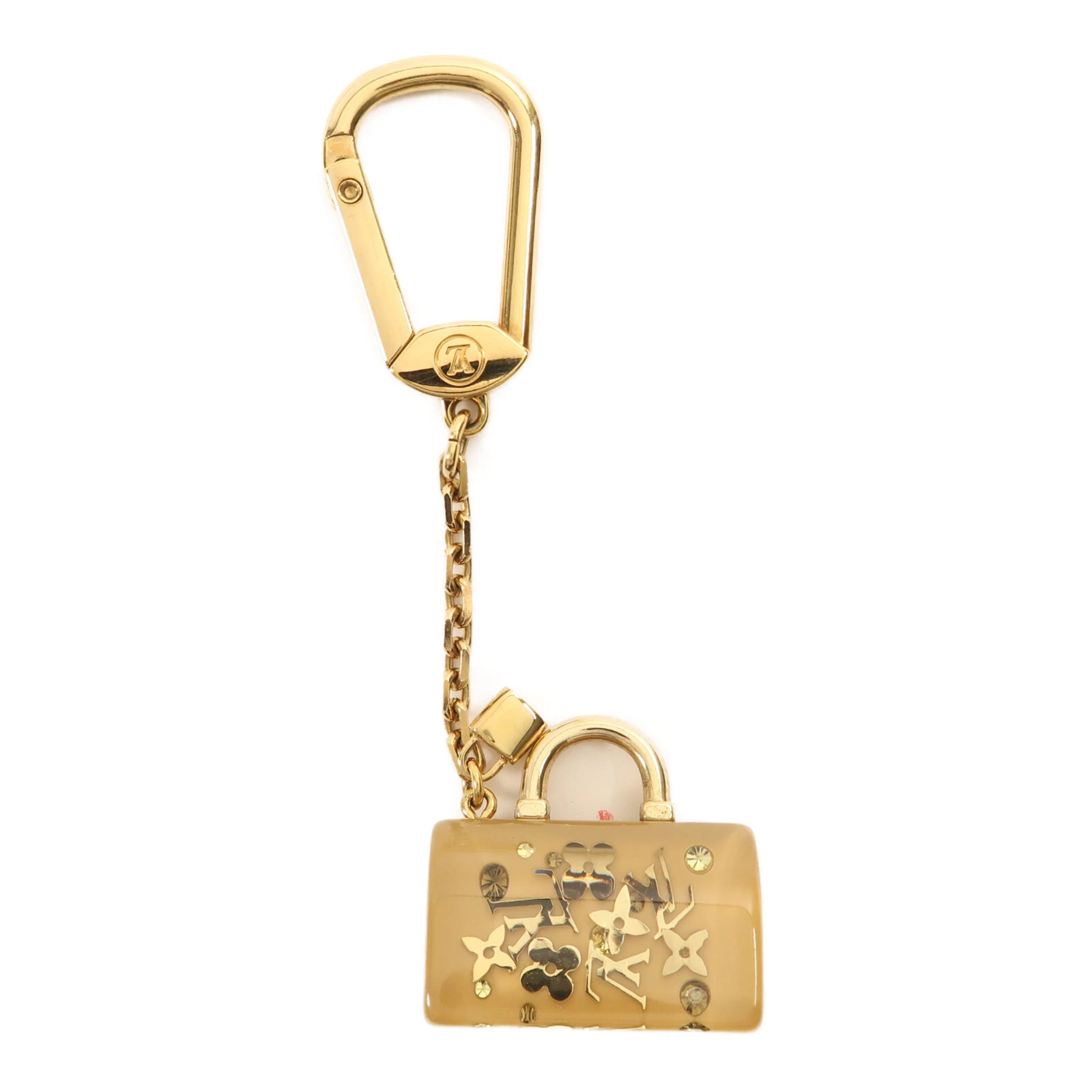 LOUIS VUITTON（LV） LOUIS VUITTON LV GHW Portachiavi Charm PVC Beige