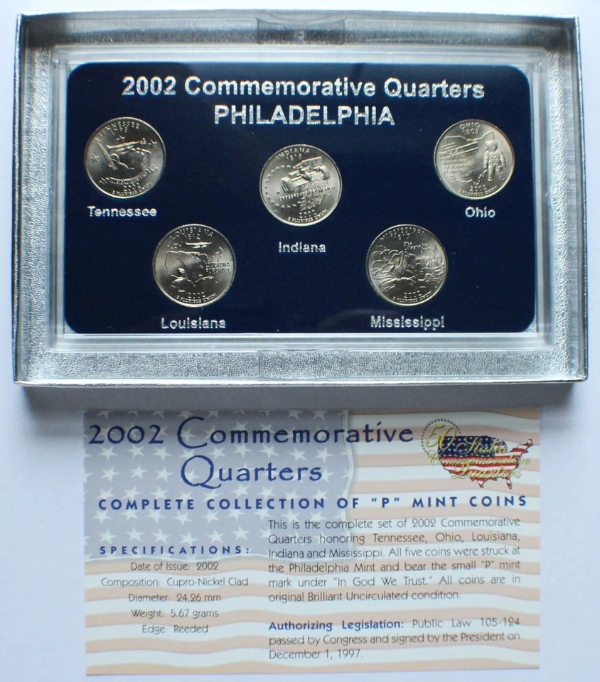 2002 - 2004 50 States Commemorative Quarters, Denver/Philly/Gold Edition, 9 Sets - Image 3 of 4