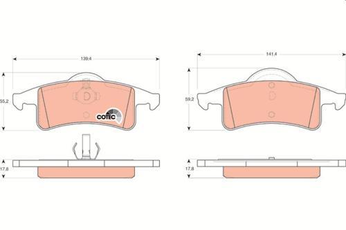 Kit pastiglie freno, Freno a disco JEEP CHEROKEE (XJ) dal 200109 2.5 iGDB4127 <