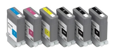 6X Ink For Canon ImagePROGRAF IPF500 IPF600 IPF605 IPF610 IPF655 / PFI-102 INK