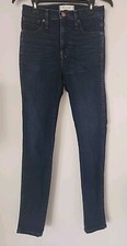 Madewell 10" High-Rise Skinny Jeans Women 25 Dark Blue Denim