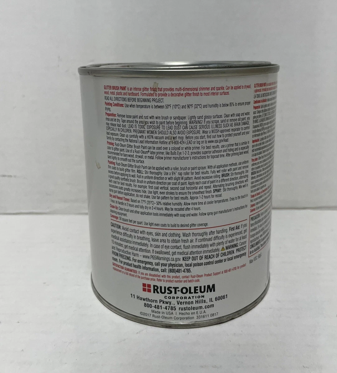 Rust Oleum Glitter Harvest Gold Water Based Glitter Paint Interior