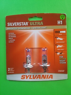 NEW - Sylvania Silverstar H1 ULTRA Pair Set High Performance Headlight 2 Bulbs