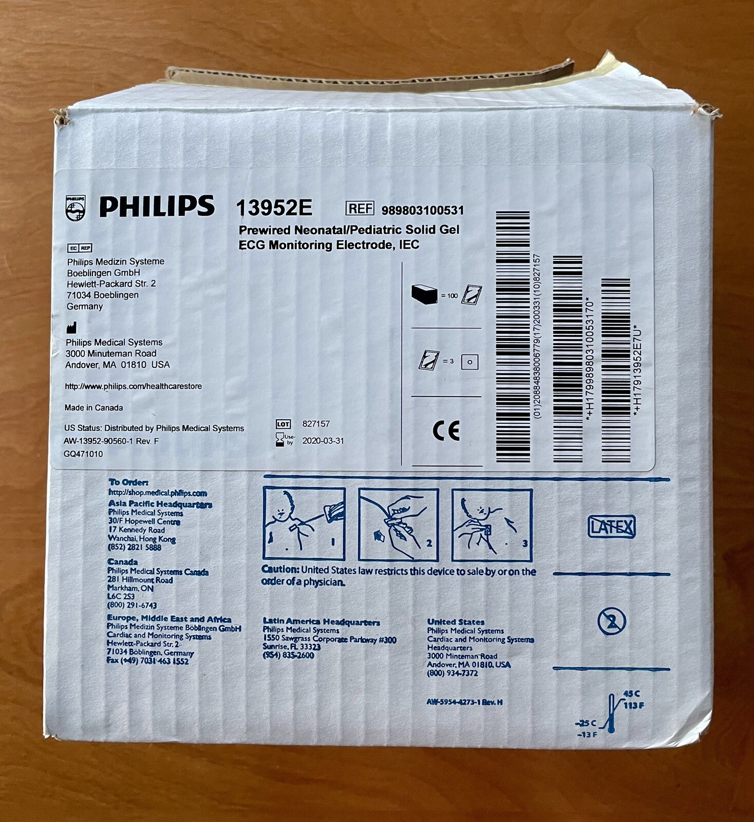Philips Prewired Neonatal/Pediatric Solid Gel ECG monitoring Electrode , IEC