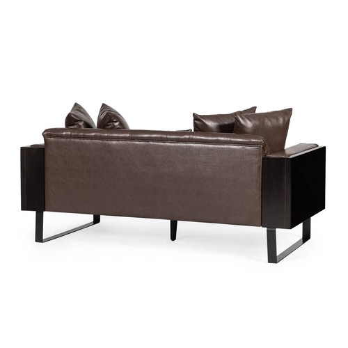 Best Loveseats Reviews Buying Guide 2024 BUTTON TUFTED STITCHING FAUX LEATHER - Picture 7 of 13
