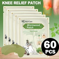 60Pcs Knee Relief Patches Sticker Joint Pain Wormwood Ache Plaster Pad Health