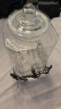Glass Beverage Dispenser 2.5 Gallon for Parties w/ Stand & Leakproof Spigot