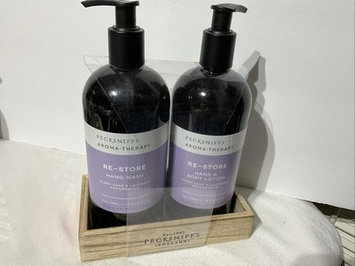 Pecksniff s Aromatherapy Re-Store Hand Wash & Hand & Body Sage & Lavender Set