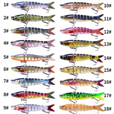 18g Sinking Minnow 13,5cm Mehrgelenkköder mit detailliertem fischähnlichem Pro