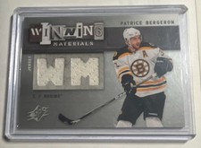 Upper Deck 2009-10 SPx Winning Materials Patrice Bergeron WM-PB Bruins