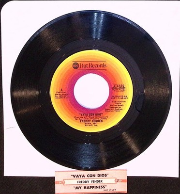 Freddy Fender 45 ''Vaya Con Dios / My Happiness'' VG++ N7