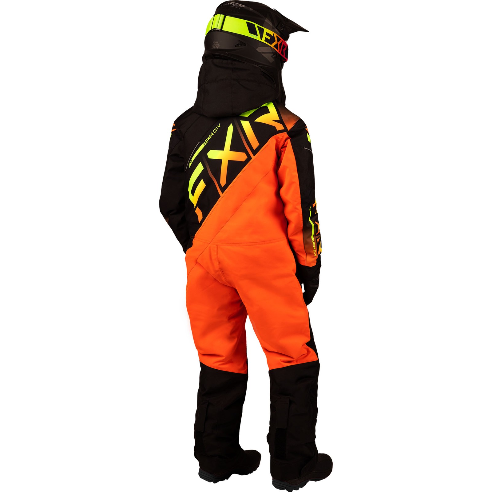 FXR Youth CX Snowmobile Monosuit F.A.S.T. 3.0 HydrX Thermal Flex Black/Inferno