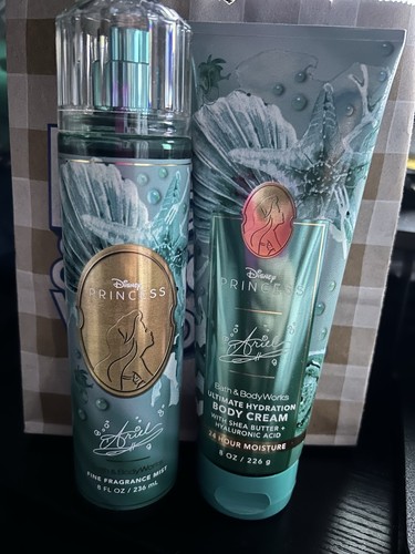 Disney Princess Collection by Bath & Body Works ARIEL Body Cream and Mist 2 Set