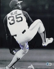 Vida Blue Autographed Signed 11x14 Photo Oakland A's Beckett BAS QR #SB30642