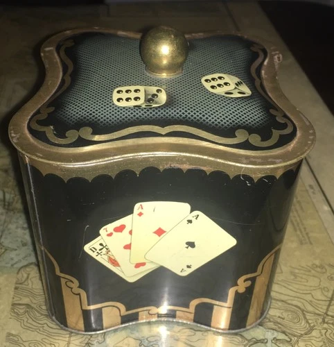 Vintage STORCK Candy Metal Tin Container Germany. With Lid ￼.
