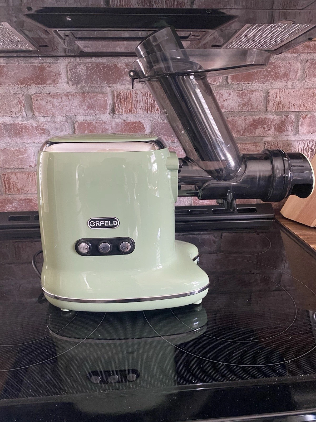 ORFELD ZM1513 Olive Green Slow Masticating Juicer, Tested Works.