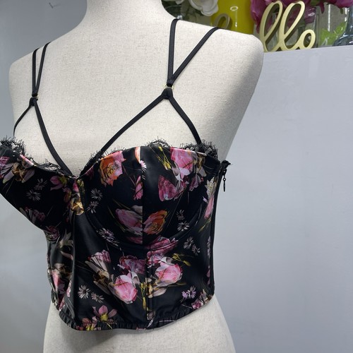 Reggiseno Victoria's Secret 34D molto sexy leggermente foderato bustier top chiaro di luna giardino - Foto 3 di 10