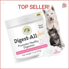 Wholistic Pet Organics Probiotics for Dogs with Digestive Enzymes Prebiotic Fi