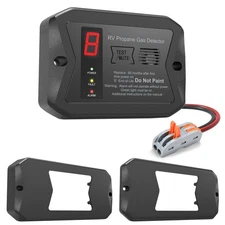 RV Propane Gas Detector Digital RV LP Gas Alarm Hardwired - VDC 12V Flush & S.