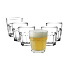 Bormioli Rocco Rock Bar Juice Glasses, 7.25 Oz - Clear, Set of 6