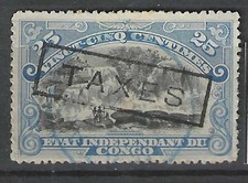 BELGIAN CONGO - CONGO BELGE 1908 TAXES TX4 used