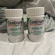 2 Ct Centrum Adults 60 Tablets Each Multivitamin/MultiMineral  Exp 9/2026