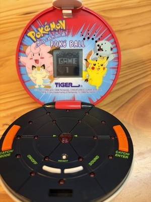 Seltener original Pokemon Poké Ball Tiger Electronics LCD Spiel 1999, getestet 