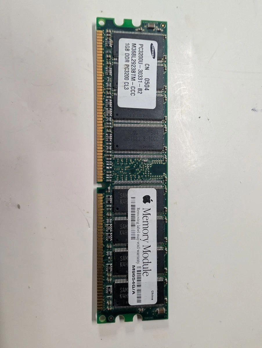 Barrette Mémoire DDR 1Go (2x512Mo) PC3200 400MHz Infineon - Occasion Testée