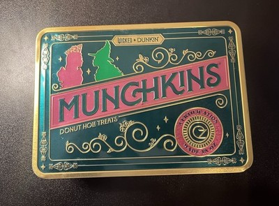 Munchkins WICKED Musical DUNKIN' DONUT HOLE TREATS Tin Box 2x7x5 - LIMITED Ed.