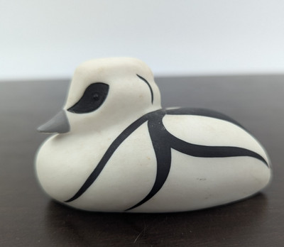 Isle of Arran Smew Duck Bird Pottery Figurine Scotland 3.5''