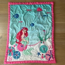Disney Little Mermaid Ariel Baby Crib Toddler Bed Blanket Quilt Comforter