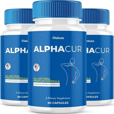 (3 Pack) Alphacur Advanced Nerve Support Formula Maximum Strength (180 Capsules)