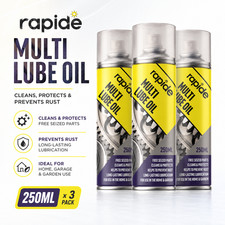 3 x Multi Lubricating Oil Spray 250ml – Multi-Purpose Rust & Squeak Lubricant
