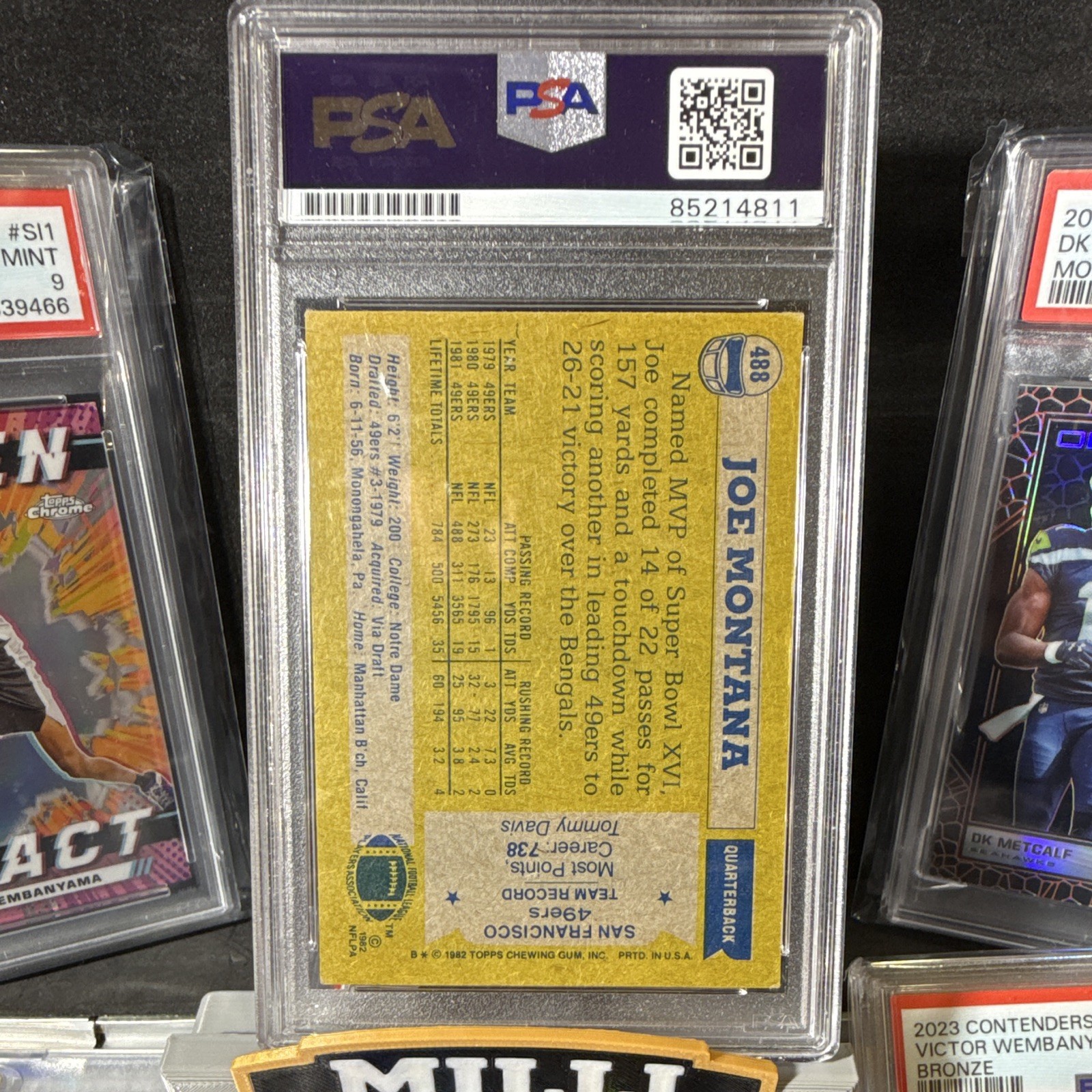 Joe Montana Signed 1982 Topps NFC All Pro Trading Card PSA/DNA GEM MT 10 view 5