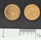 1852 California Indian head Gold 1/2 - Plated - Token / Souvenir Fractional