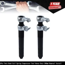 2Pcs Twin Hook Coil Spring Compressor Tool Heavy Duty 280mm Removal Install Tool