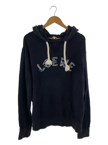 Felpa con cappuccio LOEWE L cotone navy usata
