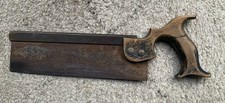 Vintage Tenon Saw 10” Blade Wood Saw Joinery Handle Needs Repair