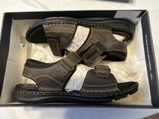 Rockport Darwin Fishing Mens Size 8 Black Leather Strap Sport Sandals Shoes