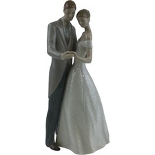 Llladro Together Forever Porcelain Bride And Groom Wedding Figurine 8107 2004