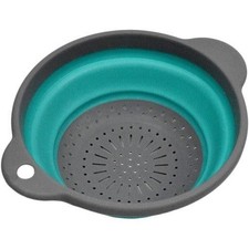 Addis Grey Teal Collapsible Colander Pop & Go Space Saver