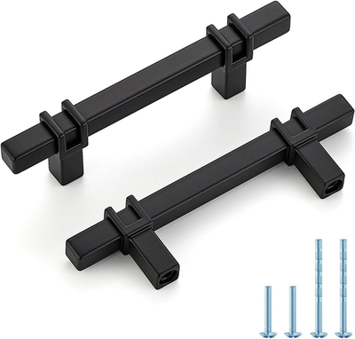 #ad 30 Pack Matte Black 3 Inch Cabinet Handles Zinc Alloy Drawer Pulls $56.99