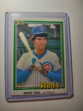 1981 Donruss 554a Mike Vail ERROR Variation  Career Highlights: After Two
