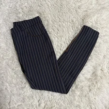 Women’s Size 28R Navy Striped Knee Patch Horseback Riding Breeches